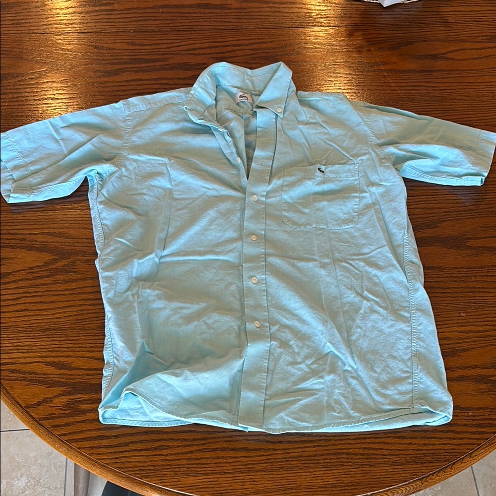 Lacoste Blue/green light Casual Button Down Shirt